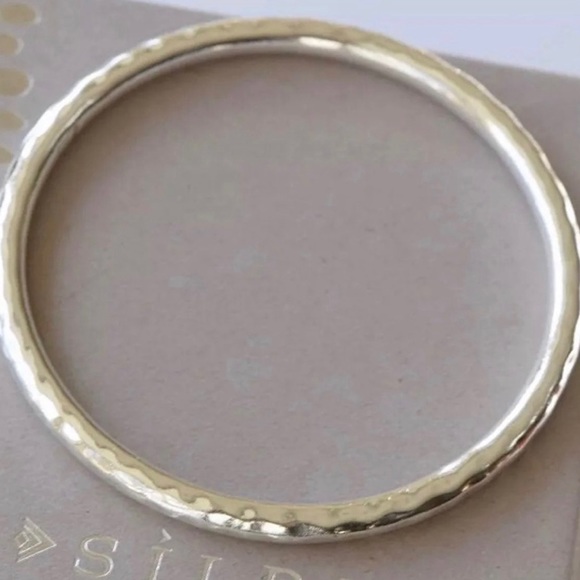 Silpada Hammered Sterling Silver Bangle Bracelet B1482 - Picture 8 of 16
